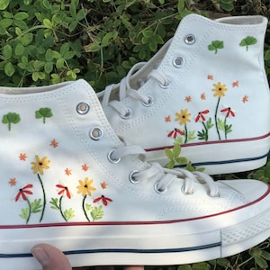 Girasol Bordado Converse / Converse custom high top / Custom | Etsy España