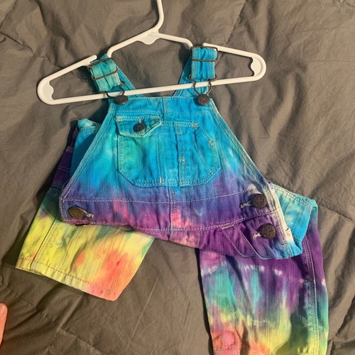Tie Dye Overalls rainbow Slice Etsy
