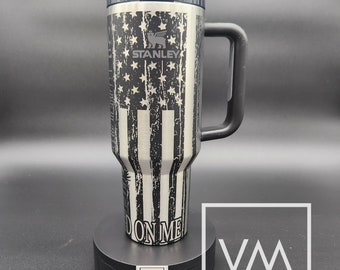 We The People / Don't Tread on Me Tumbler Engraved Stanley Quencher 40oz