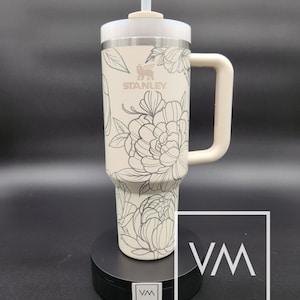 Spring Peony Tumbler Engraved Stanley Quencher 40oz