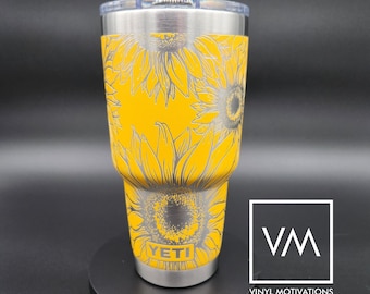 Sunflower Tumbler Engraved Yeti 30oz 