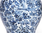 Chinese Blue and White Kangxi Period(1662-1722) Ginger Jar with Phoenix