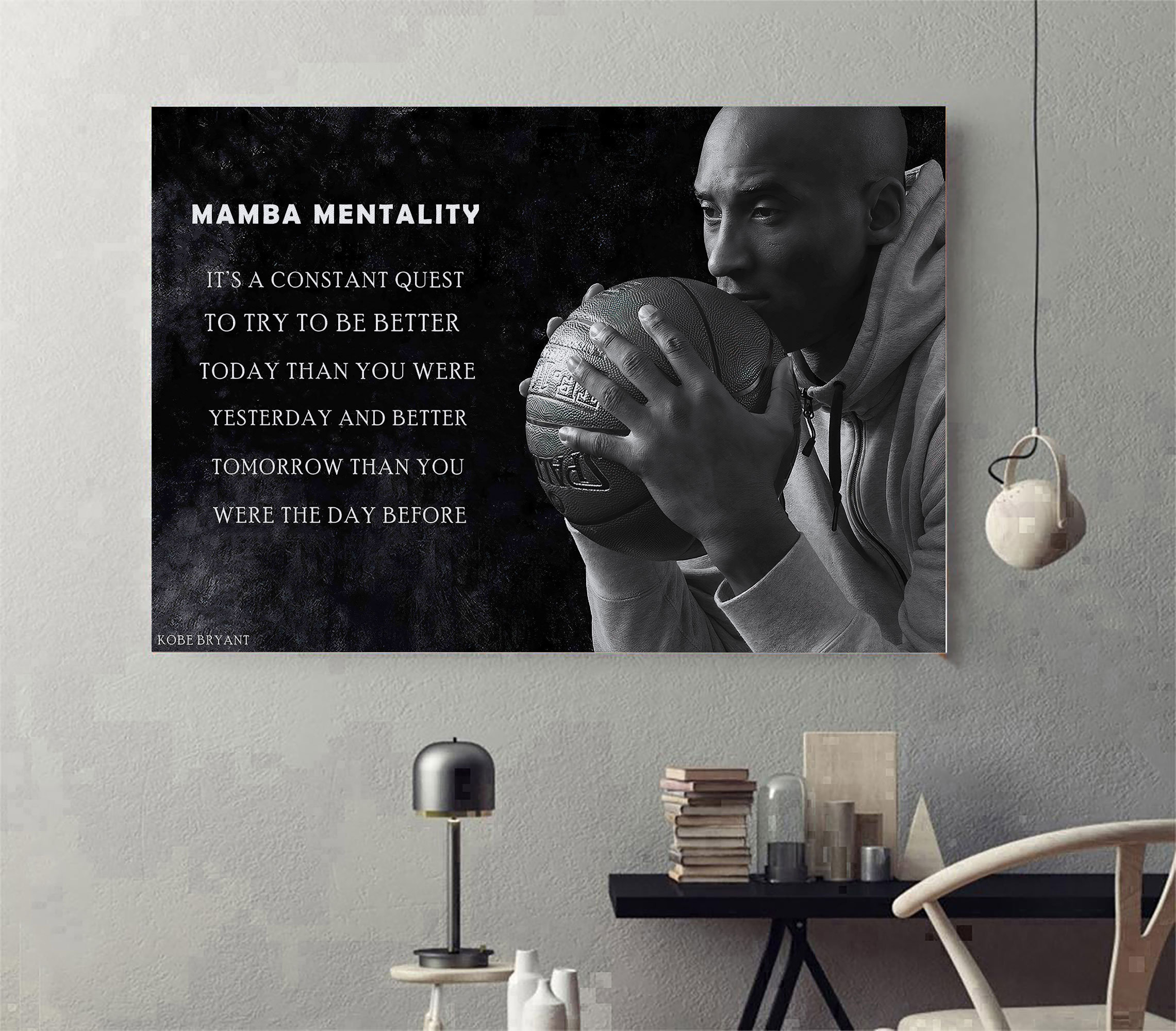 Kobe Bryant Quote Poster Kobe Bryant Canvas Mamba