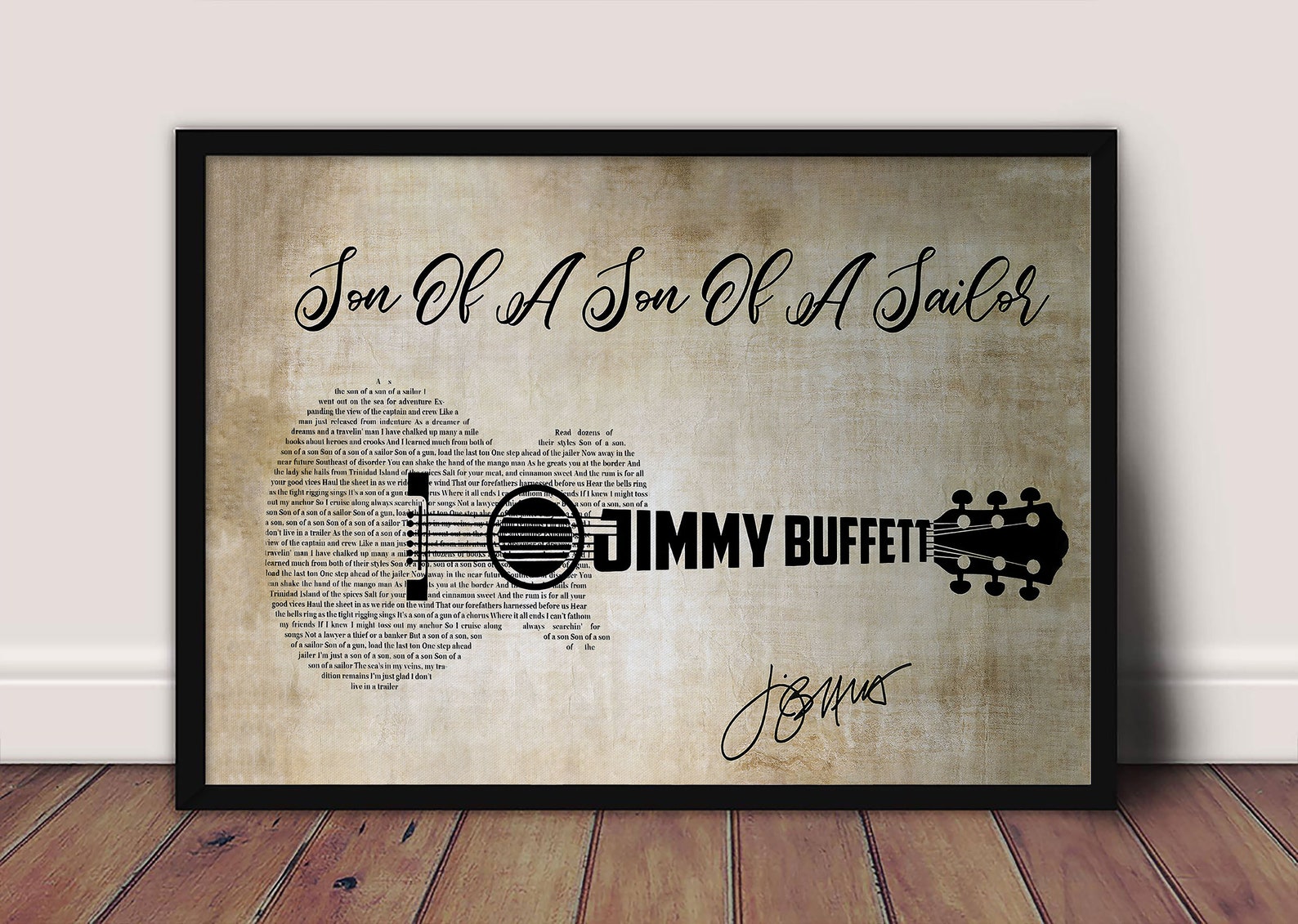 Jimmy Buffett Son Of A Son Of A Sailor Lyrics Poster Jimmy | Etsy