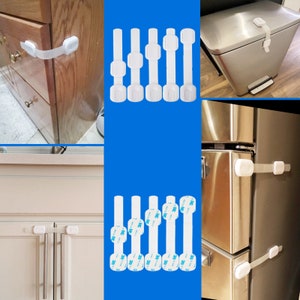Adjustable 10 PCS Cabinet Locks For Babies Child Proof Cabinet Latches Fridge Lock Cabinet Locks Child Locks For Cabinets
