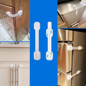 Adjustable 2 PCS Cabinet Locks For Babies Child Proof Cabinet Latches Fridge Lock Cabinet Locks Child Locks For Cabinets