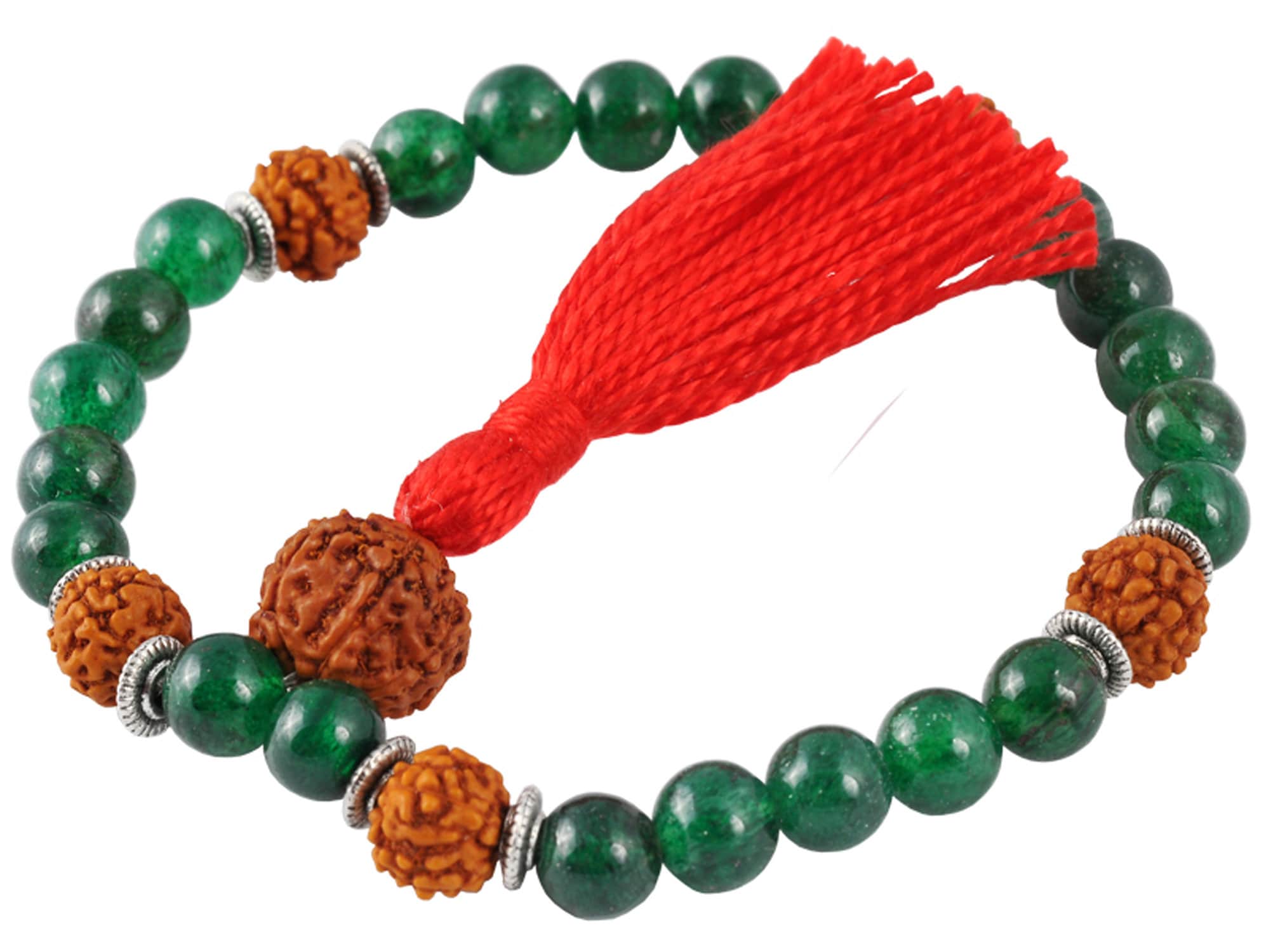 Mala 27 Perles - Jade & Graines Rudraksha
