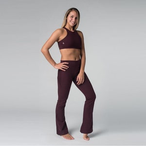 Pantalon de yoga Chic Coton bio Chin Mudra Prune