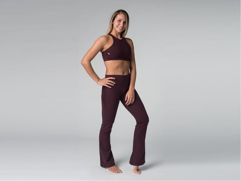 Pantalon de yoga Chic Coton bio Chin Mudra Prune