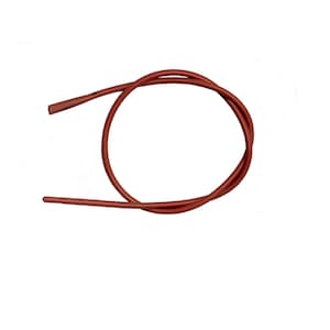 May include: A coiled, reddish-brown tube, possibly a hose or tubing, against a white background. The tube has a consistent diameter and a smooth surface. The shape is circular, with one end slightly wider than the other.