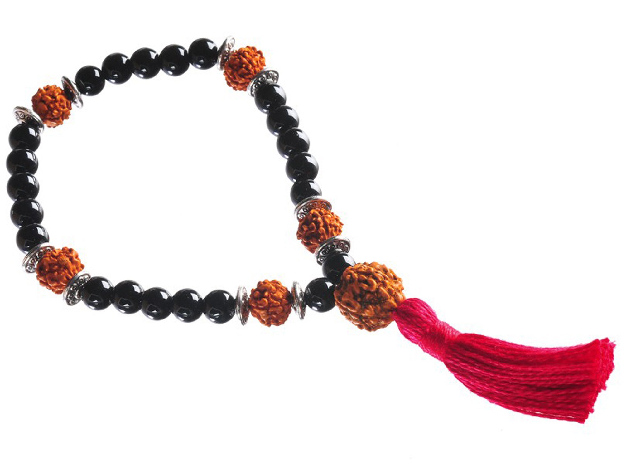 Mala 27 Perles - Onyx & Graines de Rudraksha