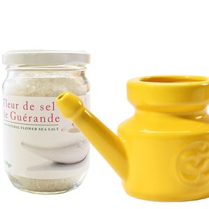 Neti Lota jala neti Kit 400ml and Sea Salt from Guerande/France - Chin Mudra