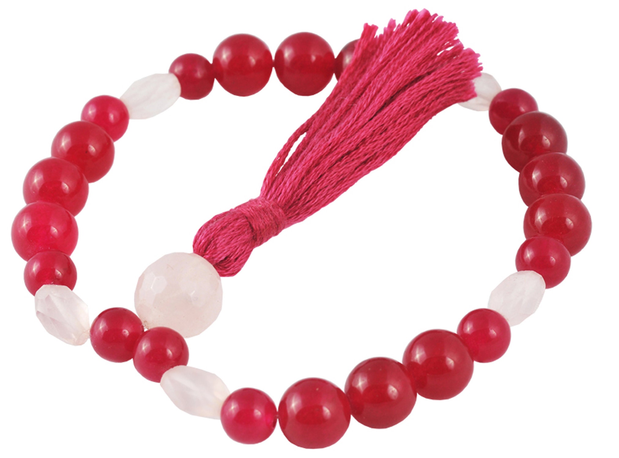 Mala 27 Perles - Jade Violet & Quartz Rose