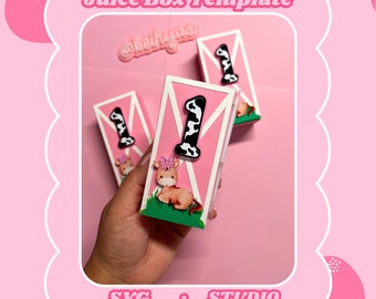 FULL Juice Box Template Cricut SVG Silhouette STUDIO Juice Box Cover Juice Box Wrap
