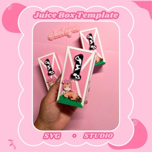 VOLLE Juice Box Vorlage Cricut SVG Silhouette STUDIO Juice Box Cover Juice Box Wrap