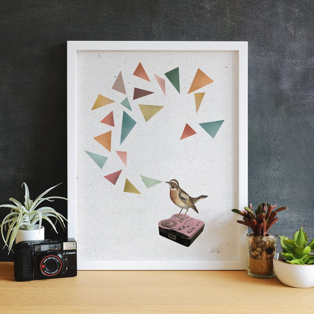 Bird Wall Art, Bird Decor, Bird Print, Bird Wall Decor, Retro Poster, Mid Century Modern Decor