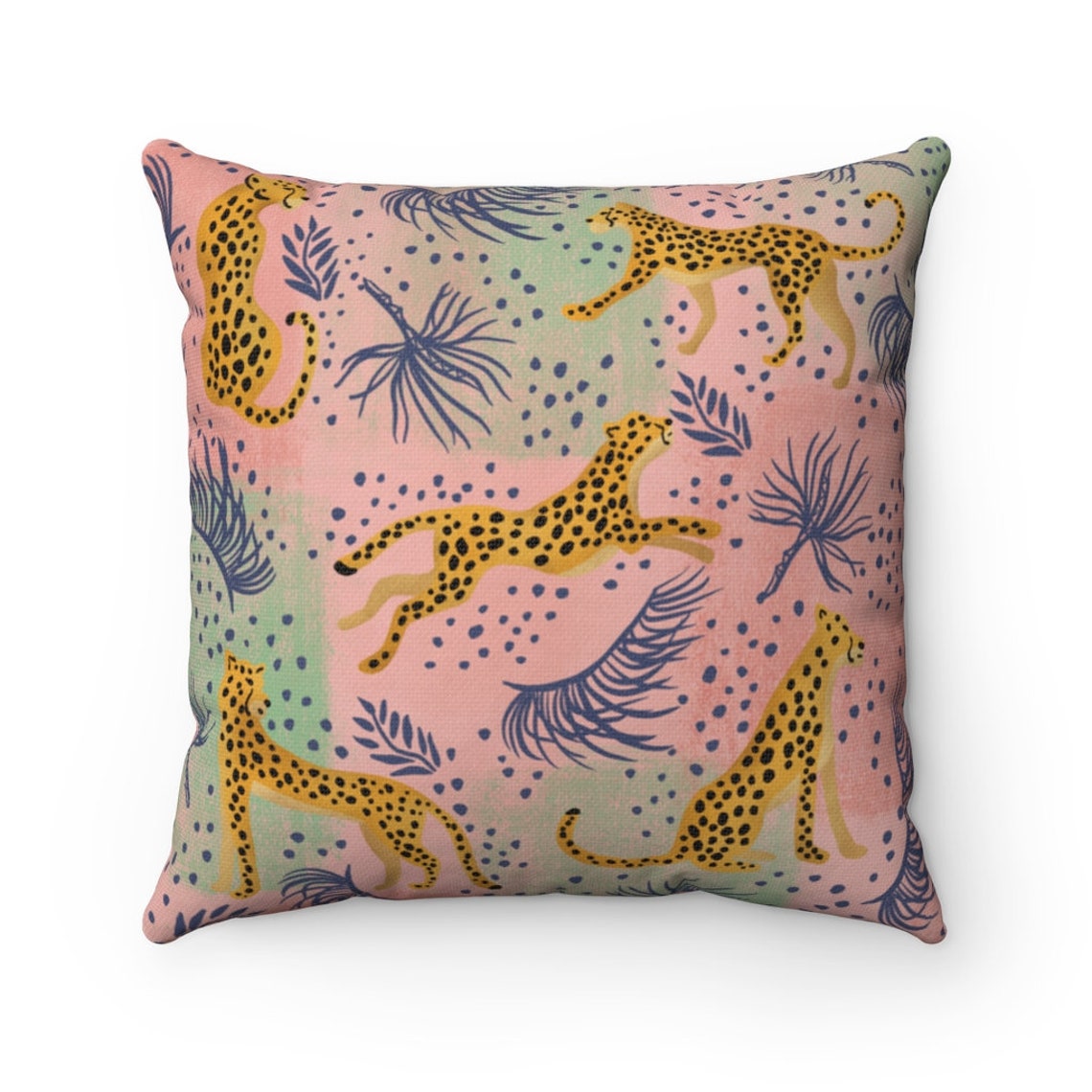 Almohada de guepardo estampado de leopardo decoración de la | Etsy