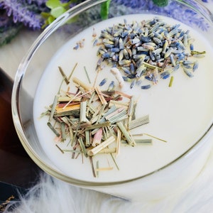 White Sage & Lavender Soy Wax Candle: Aromatherapy Essential Oil Candle