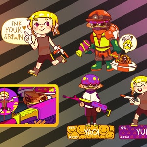 スプラトゥーン ステッカーパック: 私と私のデュオ