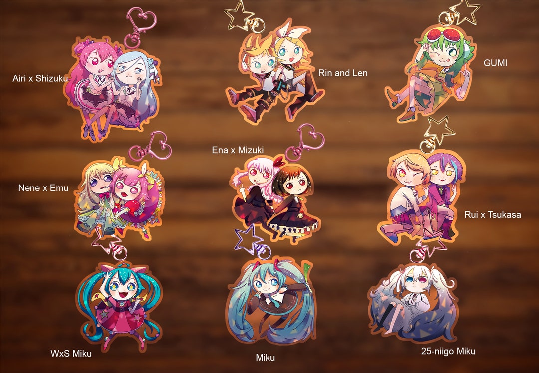 Project Sekai Colourful Stage Vocaloid Girl Charms wxs and Nightcord at