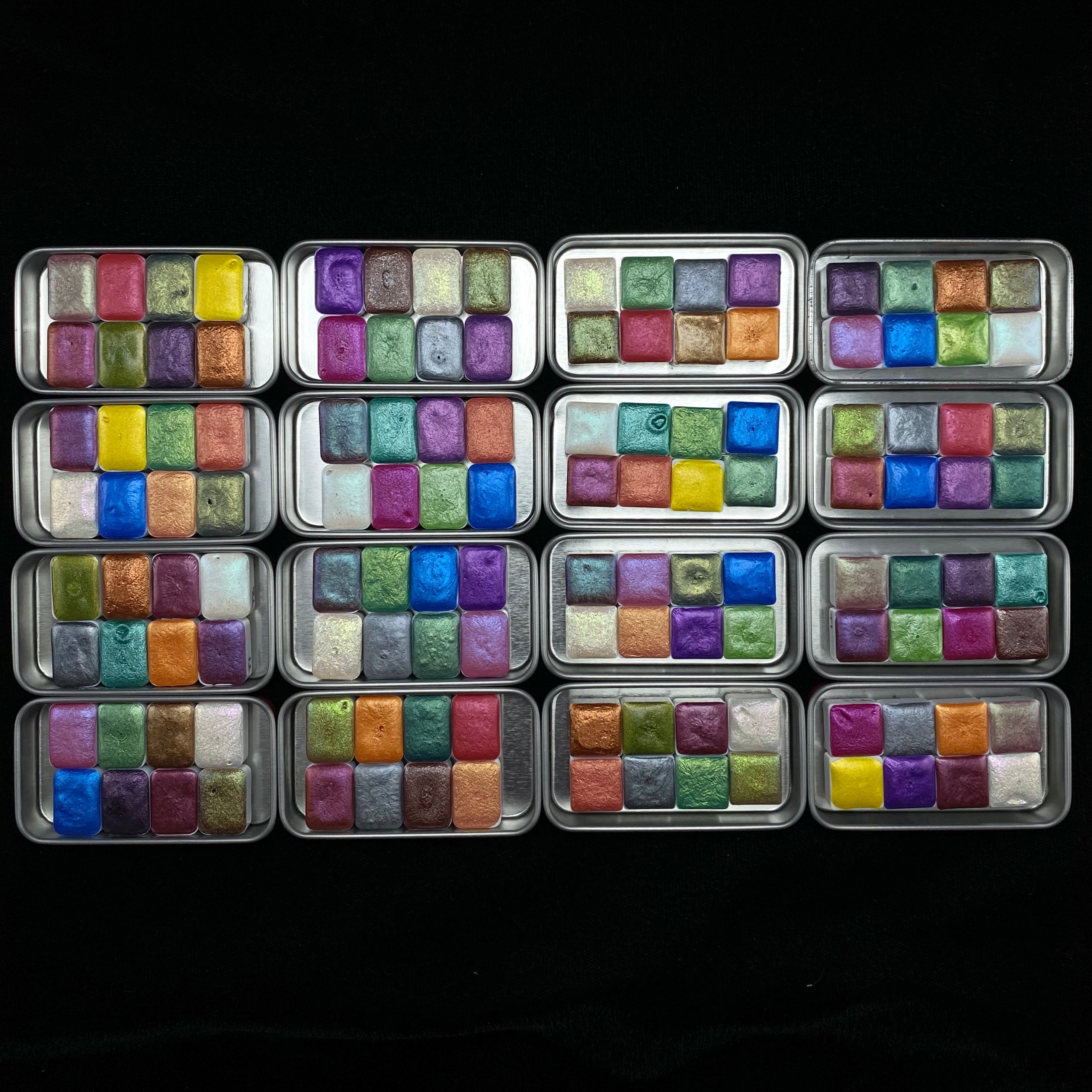 Handmade Watercolor Mini Paint Palette Mixed Colors Etsy