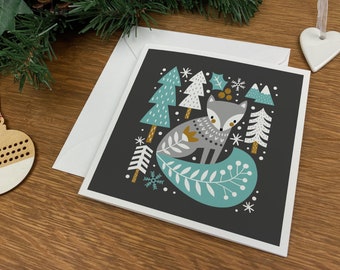 Russian Folk Winter Merry Christmas A Boy with a Bullfinch Blank Inside Greeting Cards A Pack of 5 Christmas Cards with Envelopes