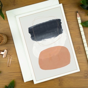 Grußkarte Abstrakte Kunst, Luxus Geburtstagskarte für Sie, Brieffreundin, Dankeskarte für Ihn, Kunst Geschenk, Personalisiert