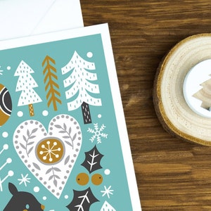 Eichhörnchen Weihnachtskarte, Eichhörnchen Luxus Grußkarten für Freunde, Weihnachtskarten für Ihn, Grußkarte für Kollegen. Bild 8