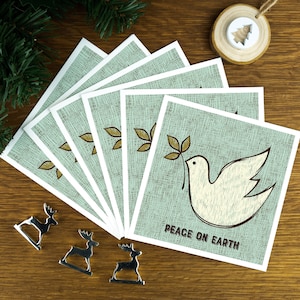Die Friedenstaube Weihnachtskartenset für Familie, Christliches Weihnachtskartenset, Weihnachten 2024 für Freunde und Kollegen.