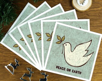 Lot de cartes de Noël Colombe de la paix pour la famille, lot de cartes de Noël chrétiennes, Noël 2024 pour amis et collègues.