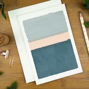 Farbblock für Sie, graue moderne Kunst für Ihn, Grußkarte abstrakte Kunst, Notizkarte Geschenkset, Geburtstagskarte Luxus für die Frau