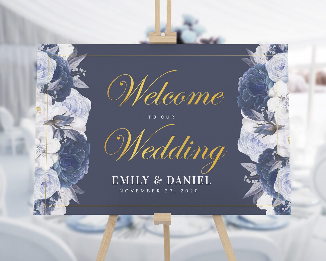 Elegant Printable Wedding Welcome Sign Template Fully - Etsy