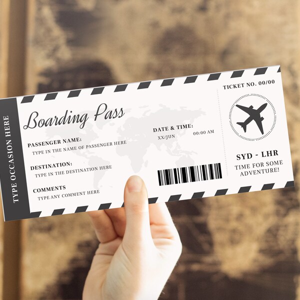 Plane Ticket Invitation - Etsy