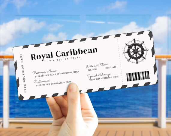 Editable Boarding Ticket Template Surprise Cruise Gift - Etsy Australia