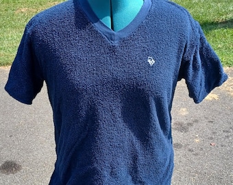 Vintage Christian Dior REVERSIBLE Terry Cloth V Neck Shirt. Men