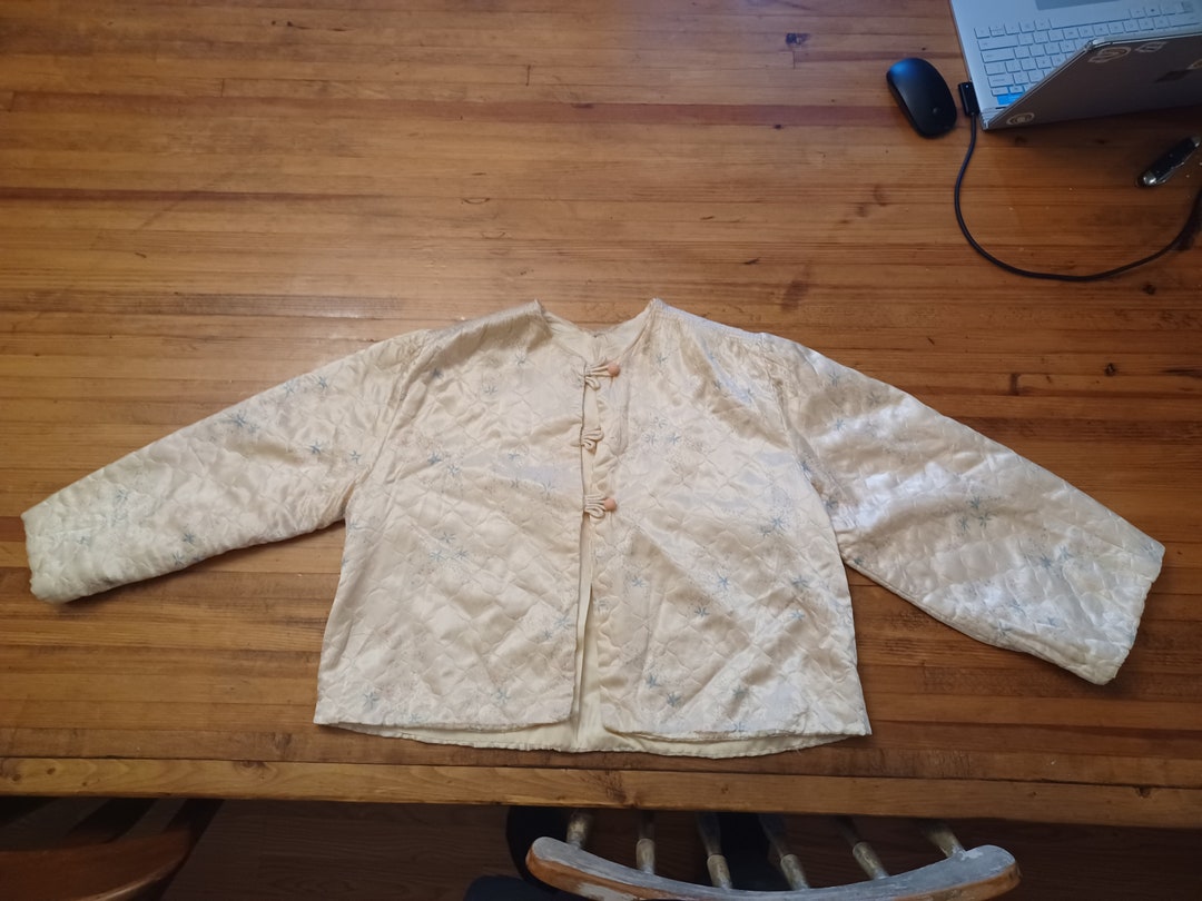 Vintage Quilted Bed Jacket in Need of Repairs Mcm 40s 50s Etsy