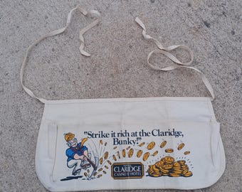 Claridge dealers apron, strike it rich, souvenir, casino, 90s, black jack, nj