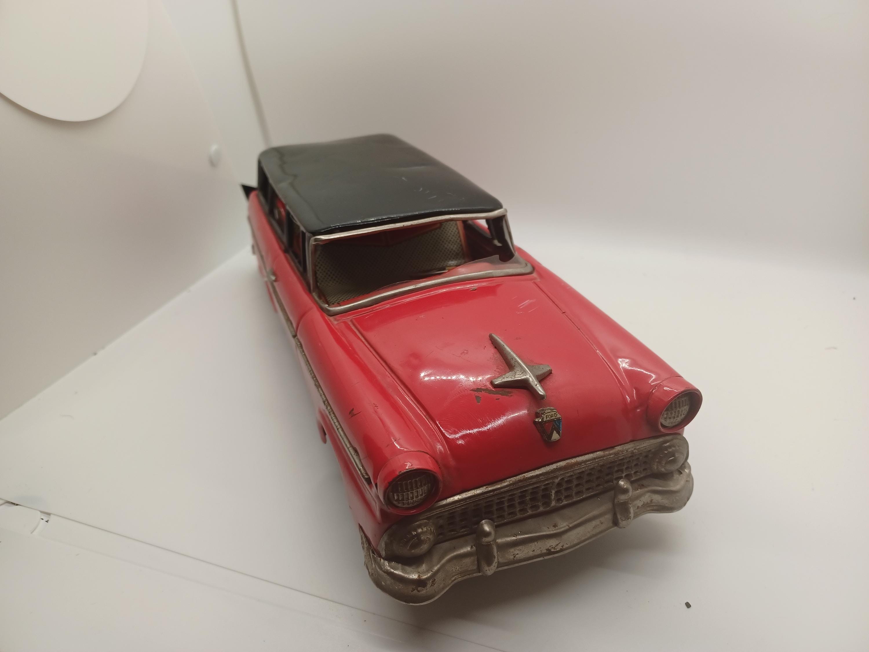 Vintage Bandai Tin Friction 1956 Ford 2 Door Station Wagon MISSING