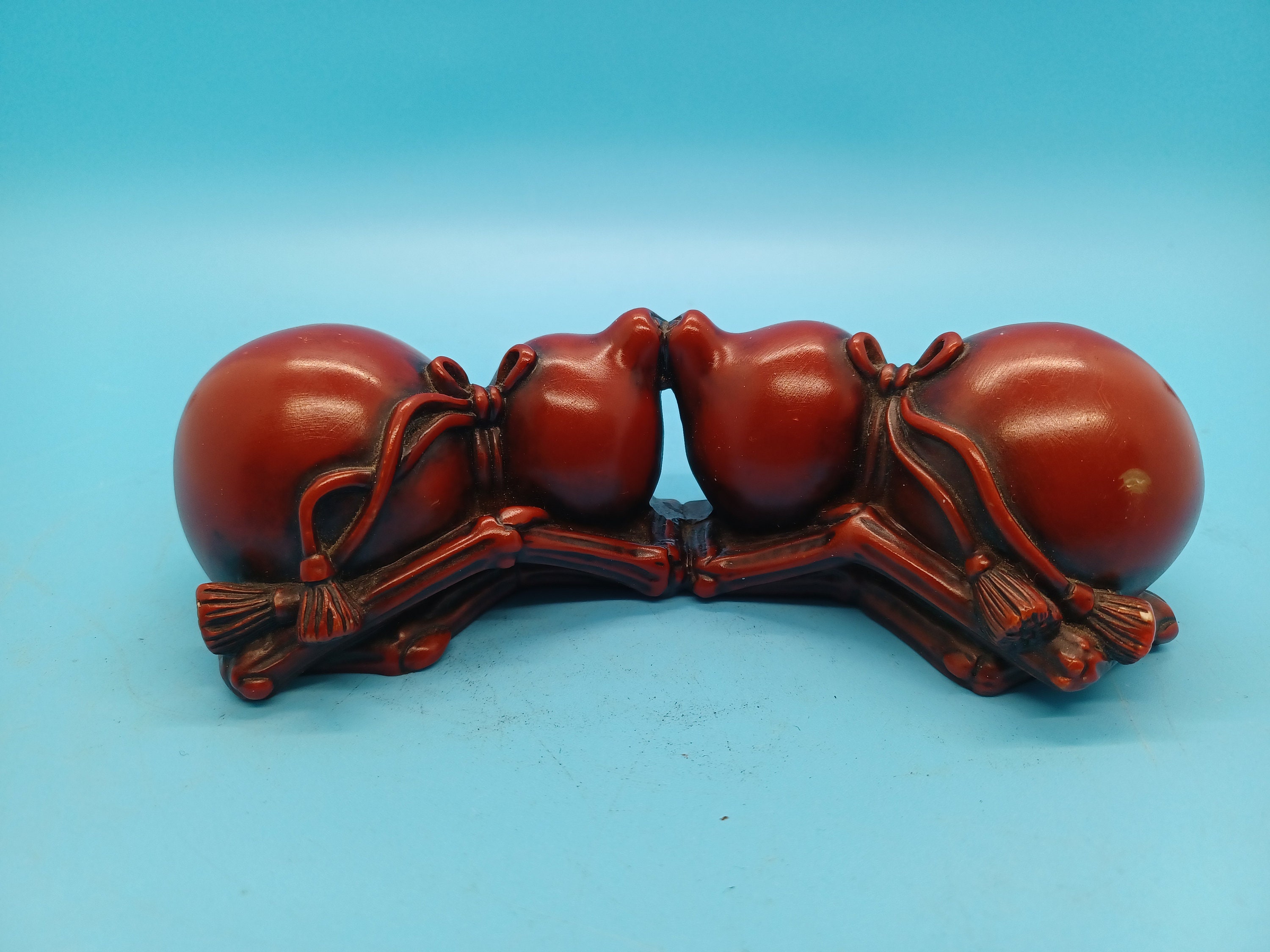 Sou Shan Stone Ware Resin Gourd Jugs Figurine. Red Etsy