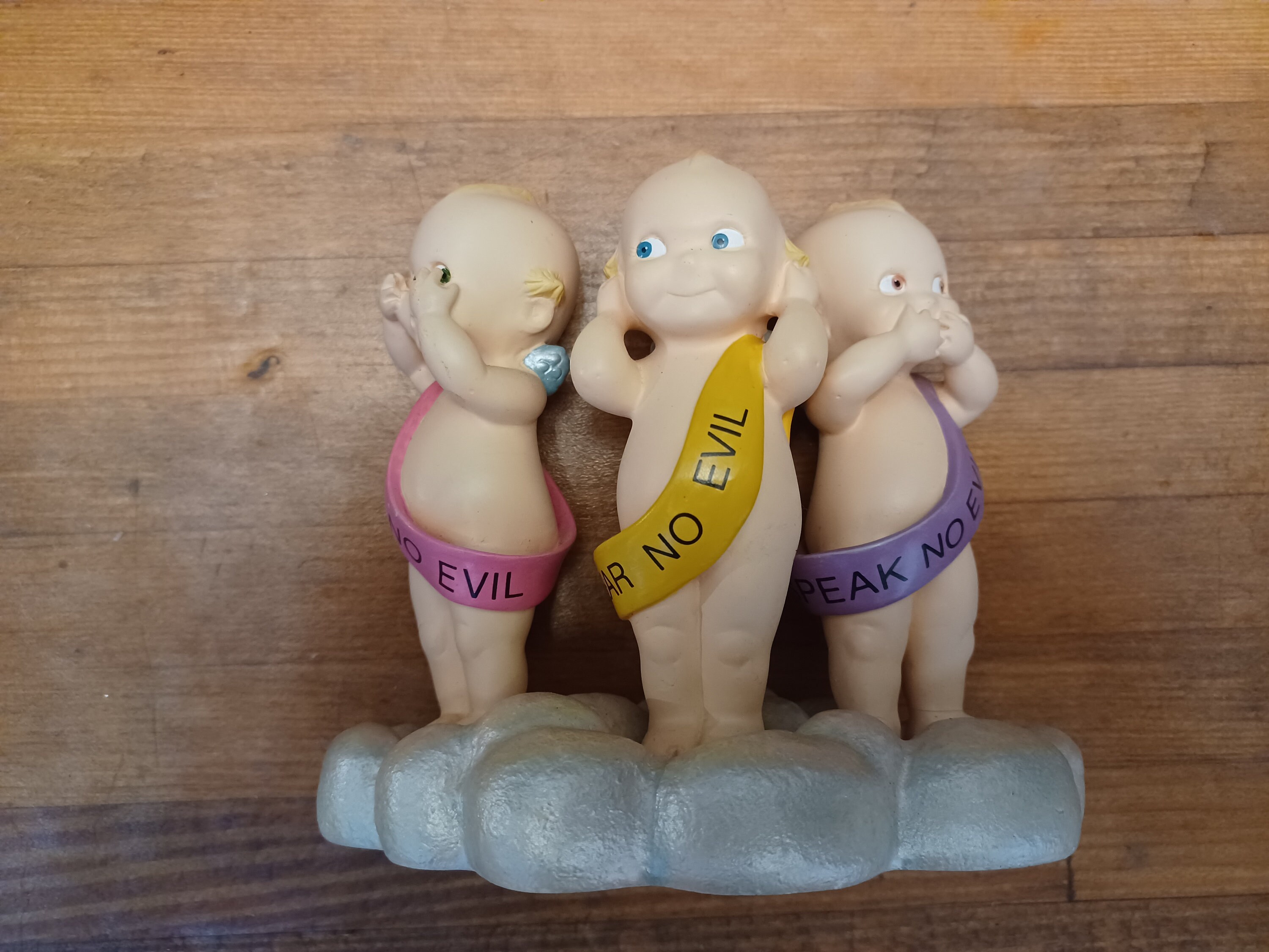 なかよしトリオ　ピープー人形　希少 1999 Kewpie Angelic Trio, JESCO, Hear, See, Speak No Evil, 90s