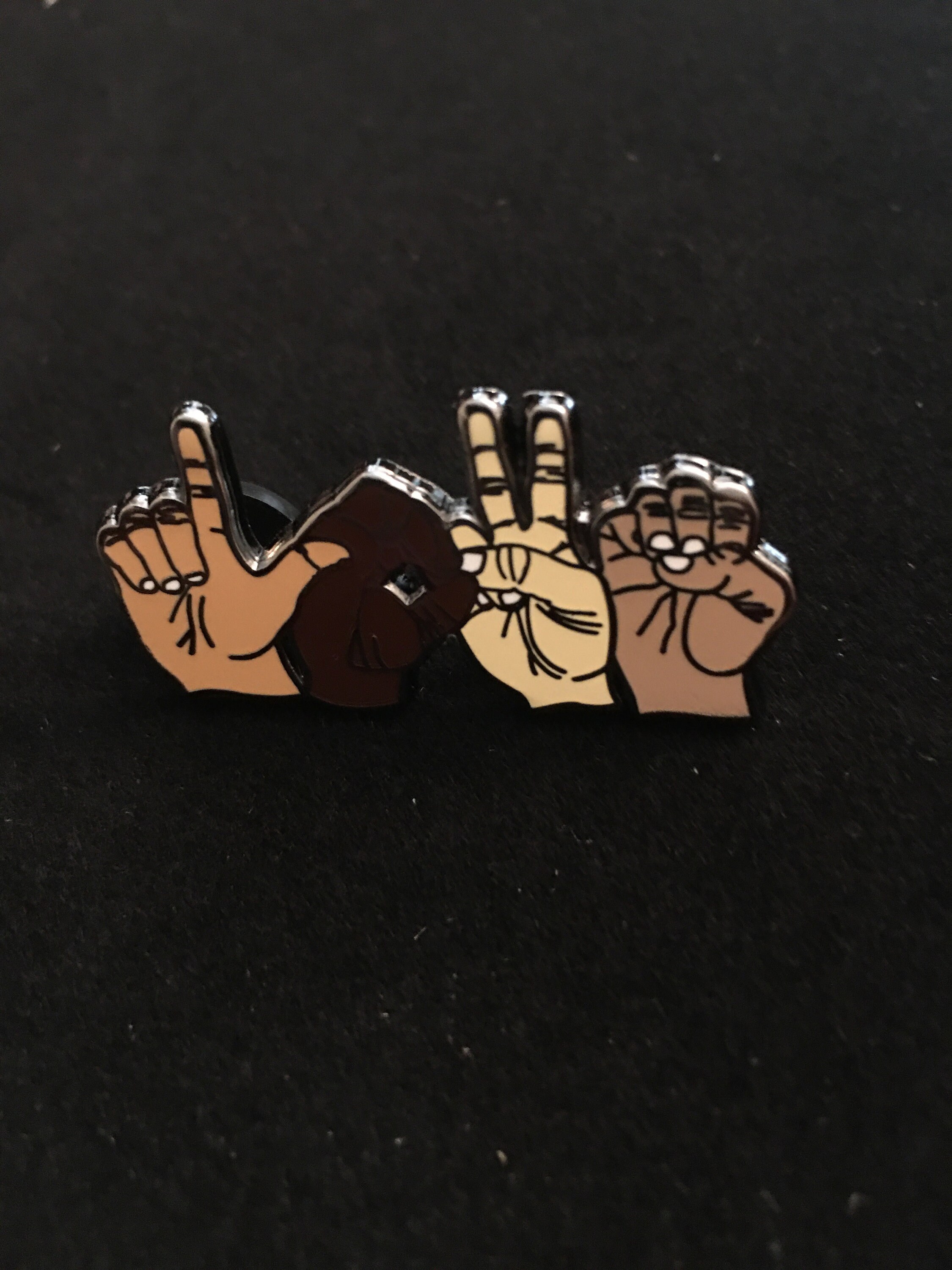 ASL Love 1.5in Hard Enamel Pin. Diversity, American Sign Language, Deaf ...