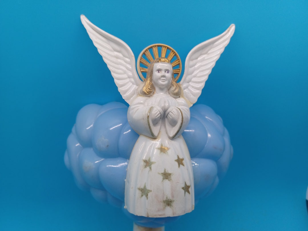 Vintage 40s Angel Cloud Tree Topper Works Christmas Holiday, Religious ...