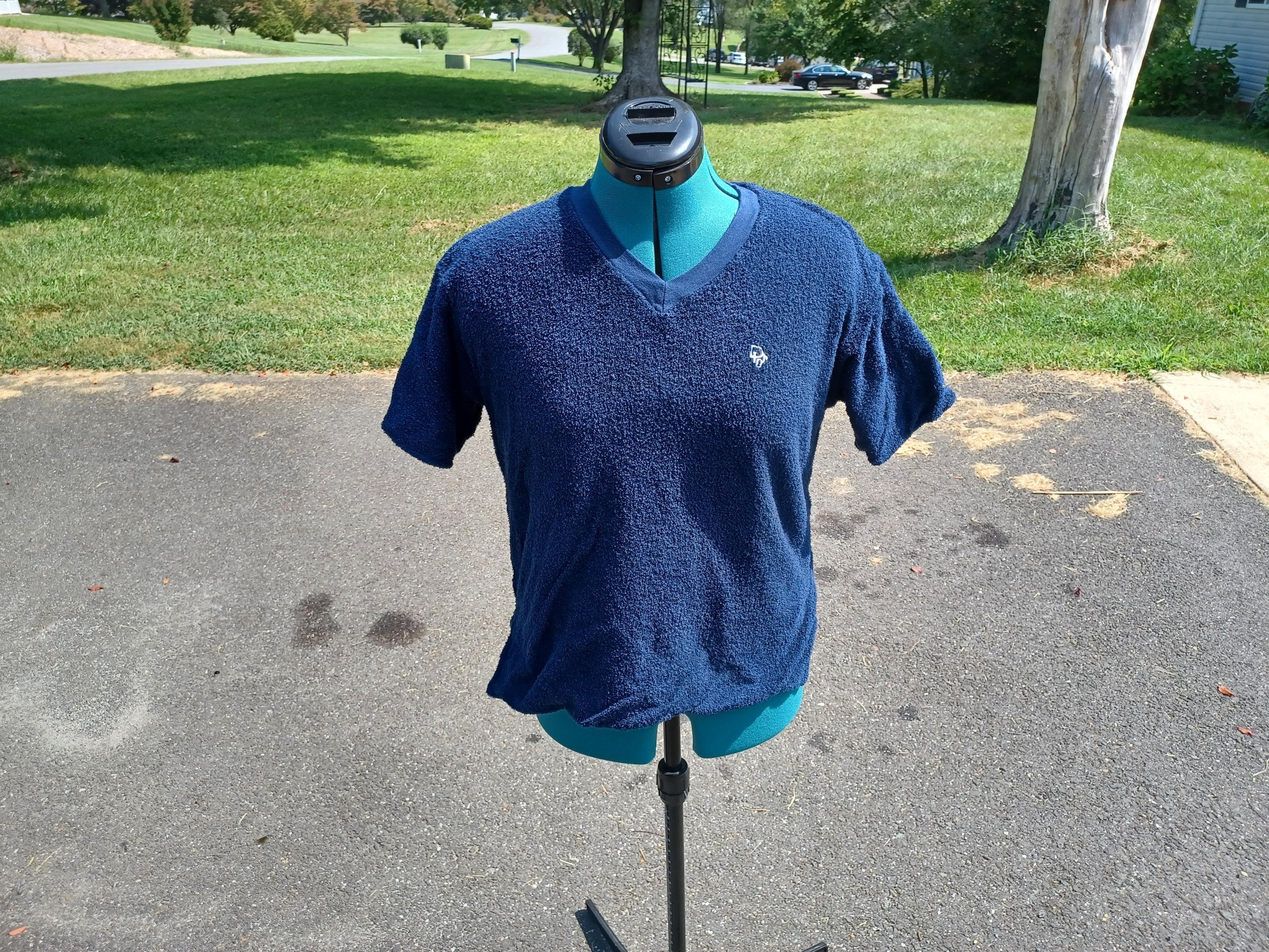 Vintage Christian Dior REVERSIBLE Terry Cloth V Neck Shirt. Men
