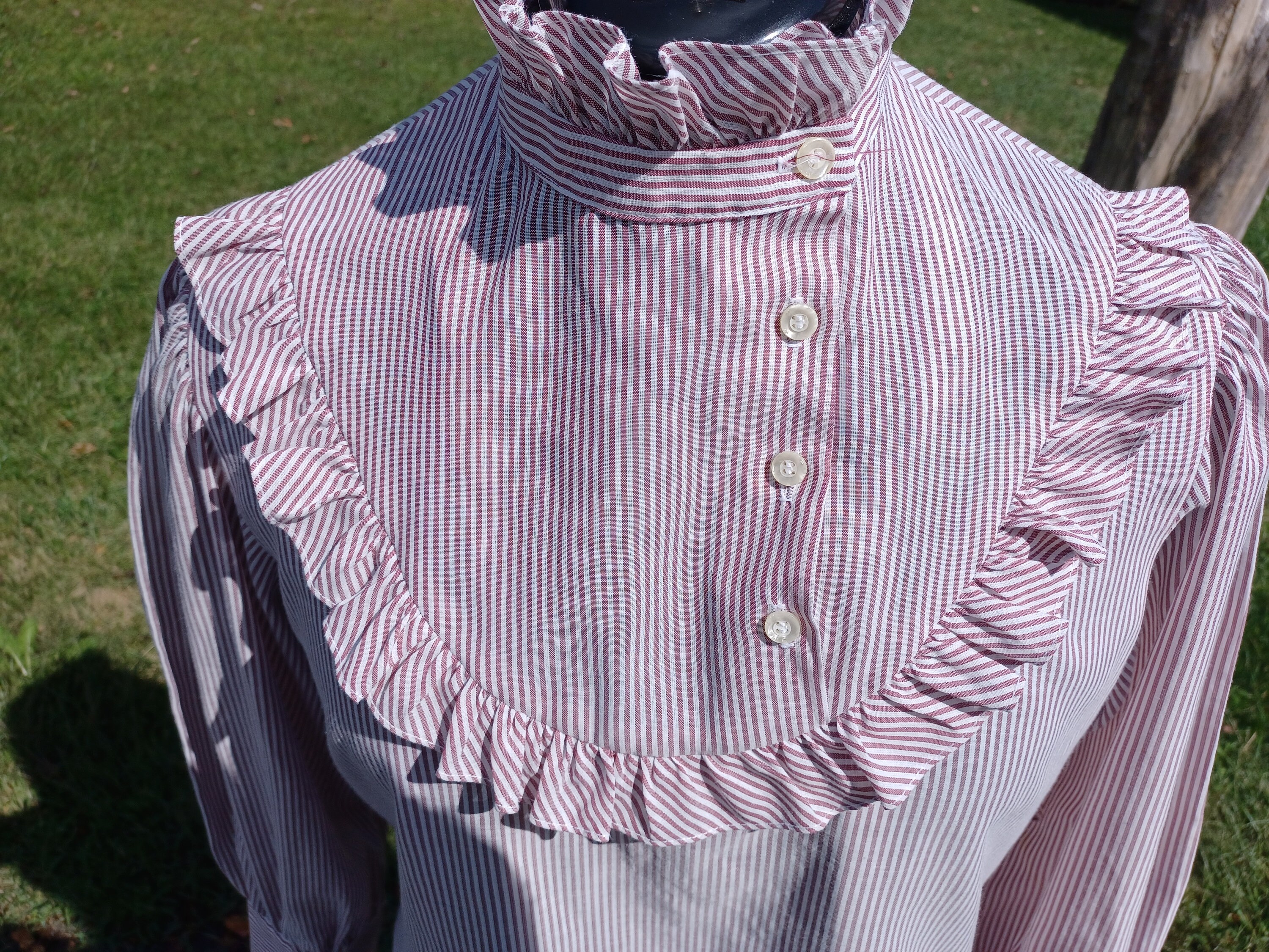 豊富な商品から Blouse Ruffle Bond Judy VINTAGE / Victorian LARGE 14 Top, シャツ/ブラウス(長袖/七分)