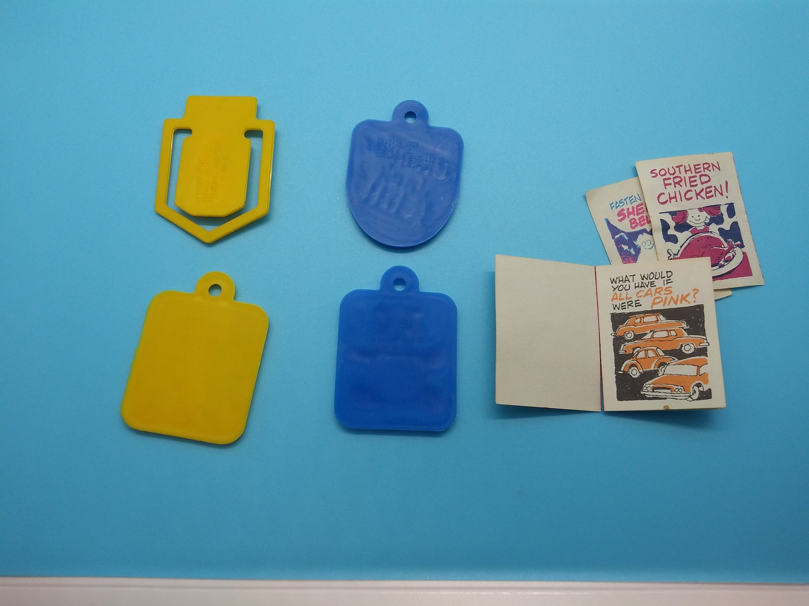 Cracker Jack 80s Prizes Keychains and Book Mark. Panda New Etsy