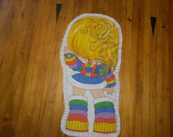 rainbow brite, cut and sew pillow, back only, vintage retro, 80s, sewing, butt