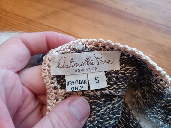 Vintage Small Antonella Preve knit sweater, mohai… - image 5