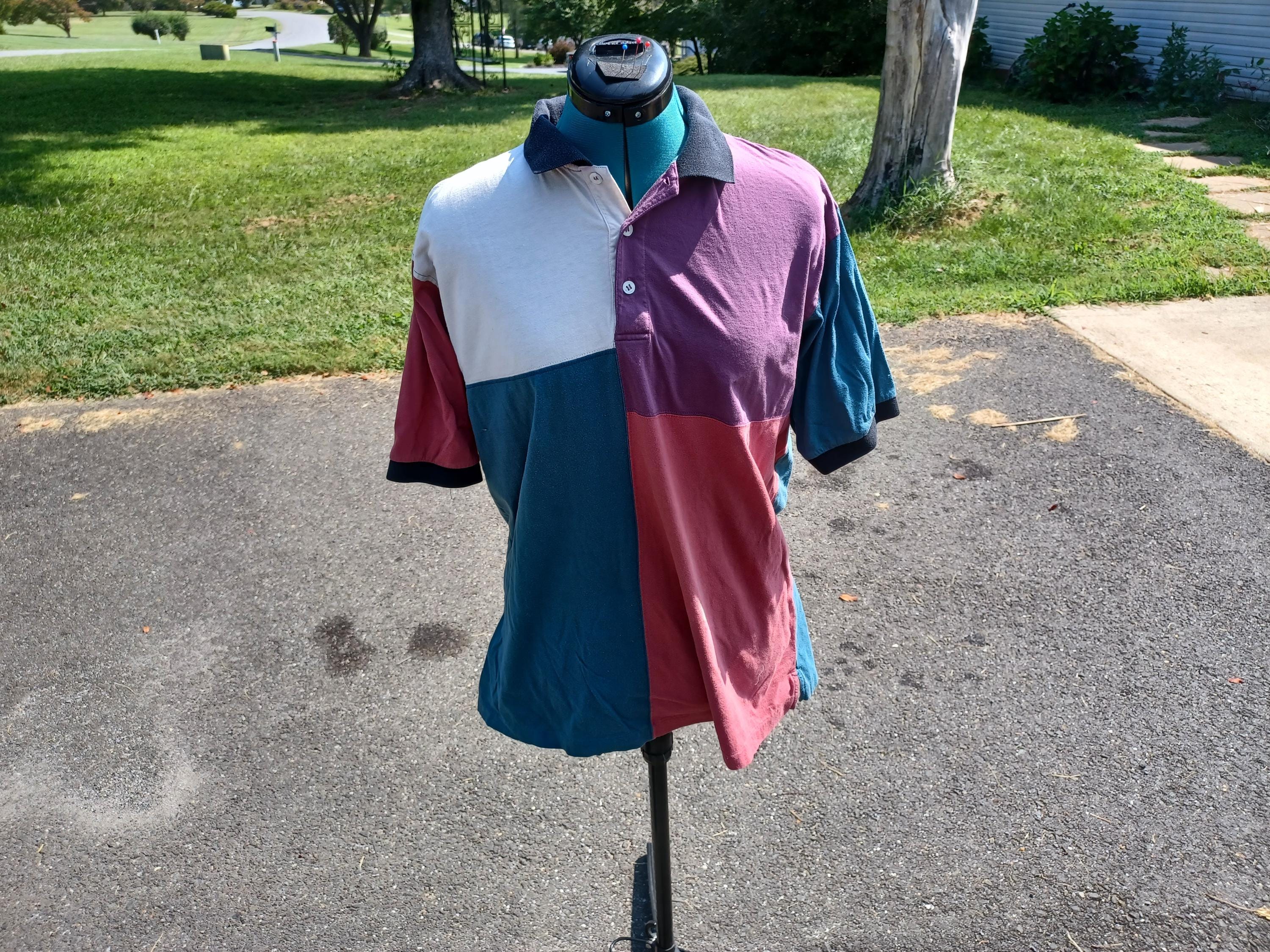 90s Polo Colorblock - Etsy