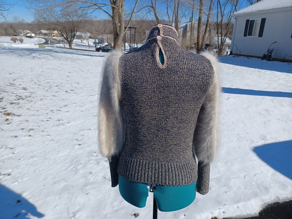 Vintage Small Antonella Preve knit sweater, mohai… - image 3