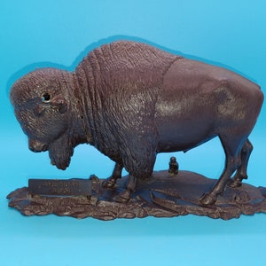 Aurora American Bison built model MISSING HORNS and TAIL, 1964, 60s, retro, vintage, western